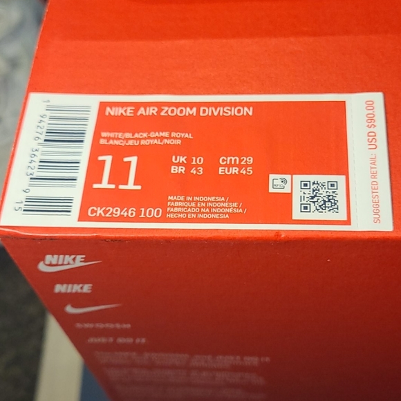 NIKE AIR ZOOM DIVISION MEN'S SHOES 11 - Picture 12 of 14